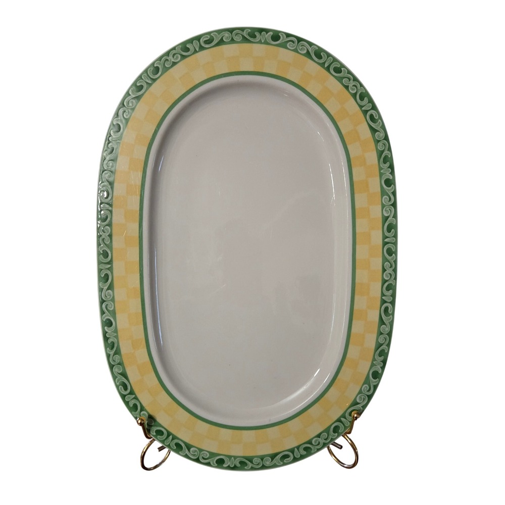 Villeroy & Boch Switch Summerhouse Oval Platter Vilbofour Germany Porcelain 13"